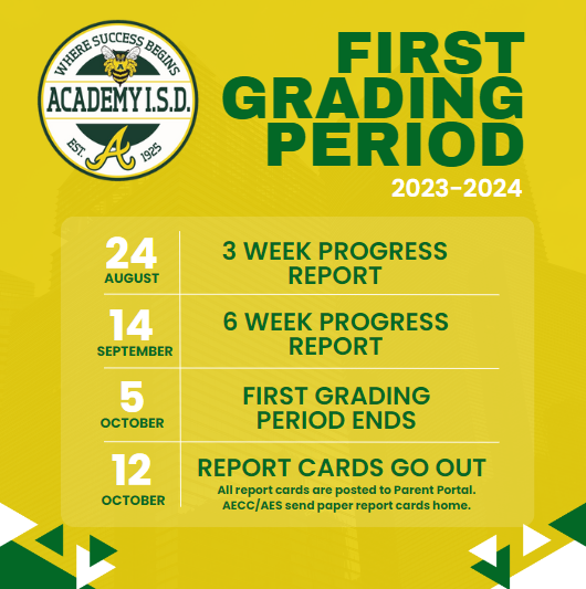  First Grading Period Dates